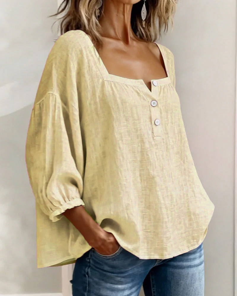 Ana&José | BLUSA CON ESCOTE CUADRADO PARA MUJER