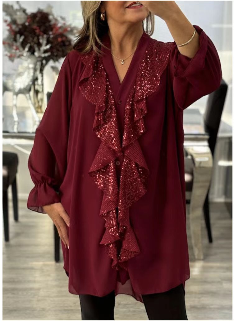 Belén - Blusa con volantes y estilo elegante