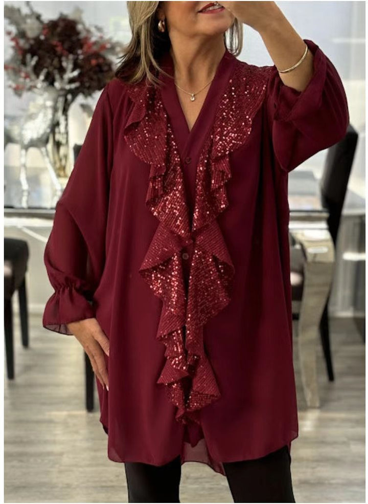 Belén - Blusa con volantes y estilo elegante