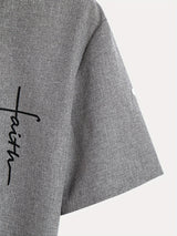Elliott – Camisa Elegante de Manga Corta con Cuello Alto