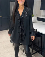 Belén - Blusa con volantes y estilo elegante