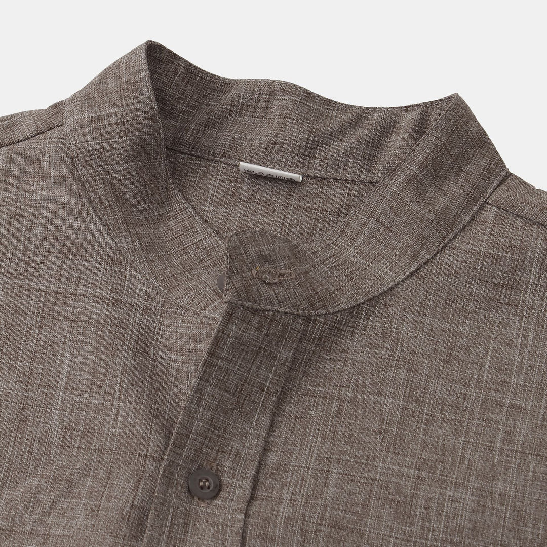 AnaJosé™ — Camisa lisa de algodón con botones