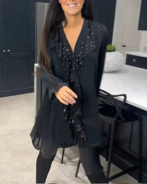 Belén - Blusa con volantes y estilo elegante