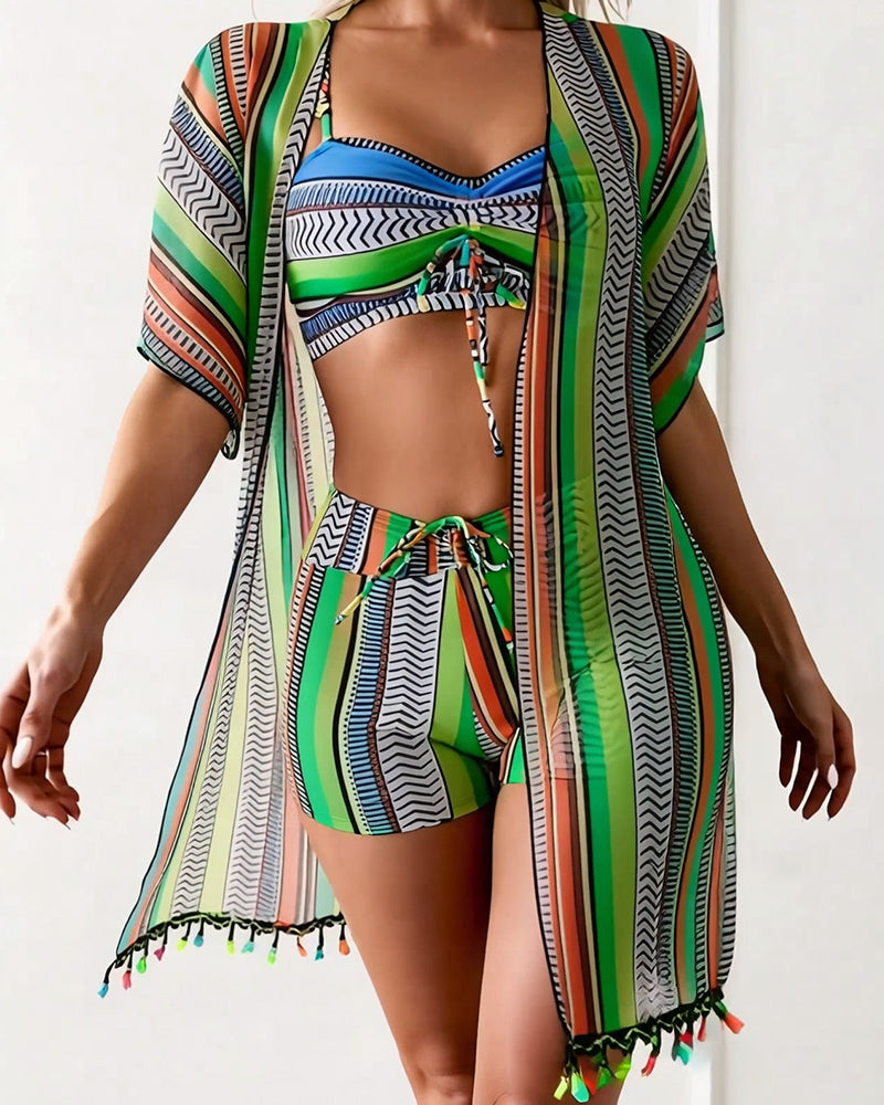 Ana&José | CONJUNTO TANKINI ESTAMPADO CON PAREO PARA MUJER