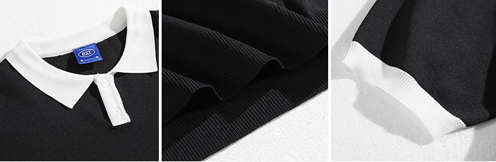 AnaJosé™ Polo de manga ancha para hombre