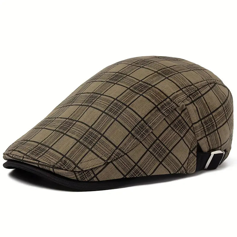 Zared - Gorra vintage a cuadros ajustable