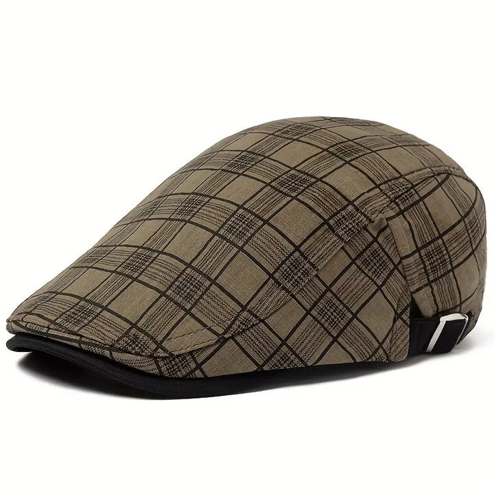 Zared - Gorra vintage a cuadros ajustable