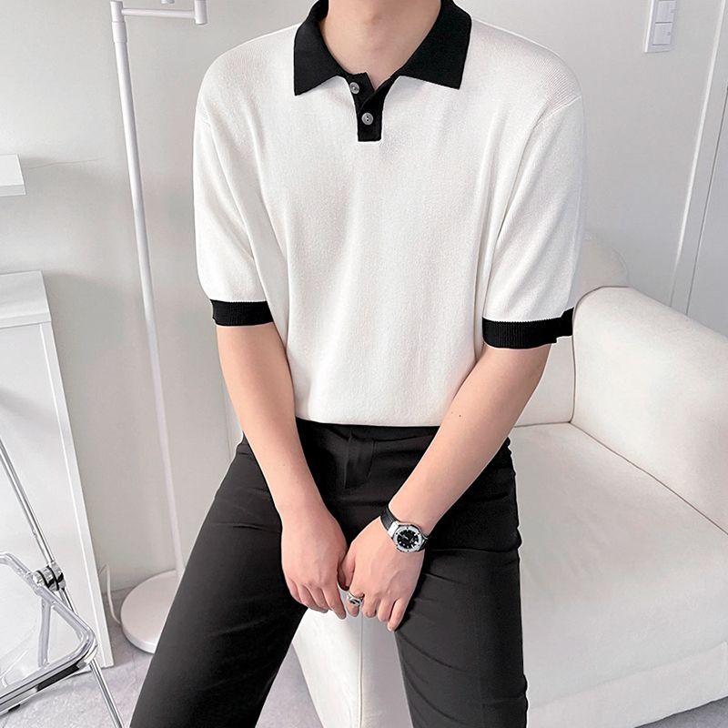 AnaJosé™ Polo de manga ancha para hombre