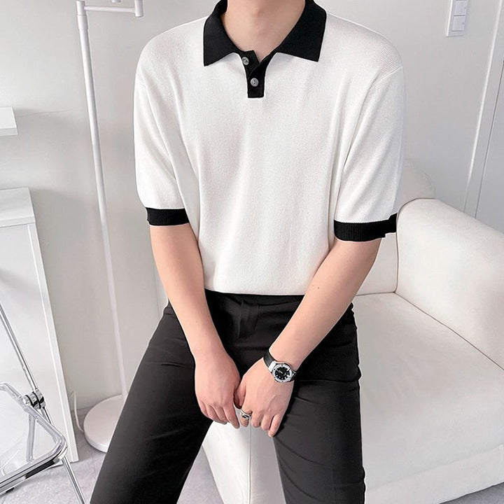 AnaJosé™ Polo de manga ancha para hombre