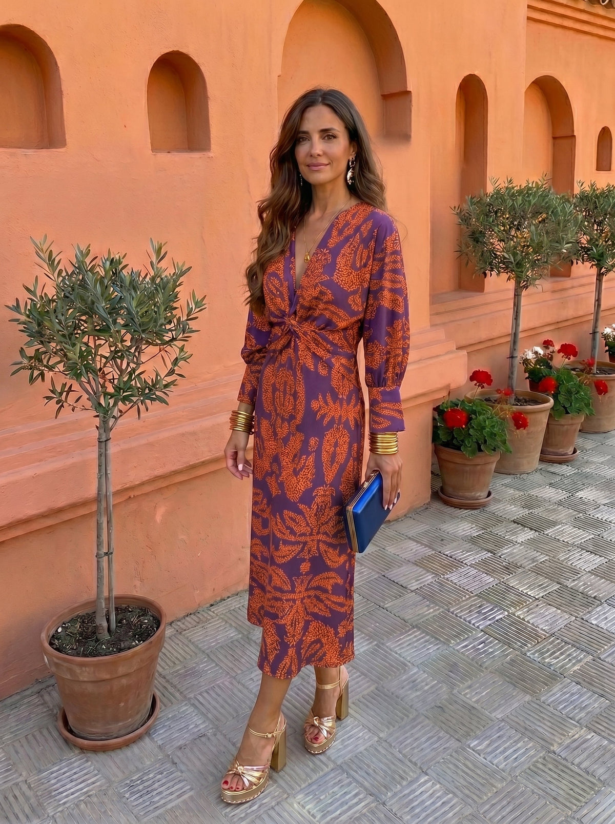 Ana&José™ | Vestido midi con estampado