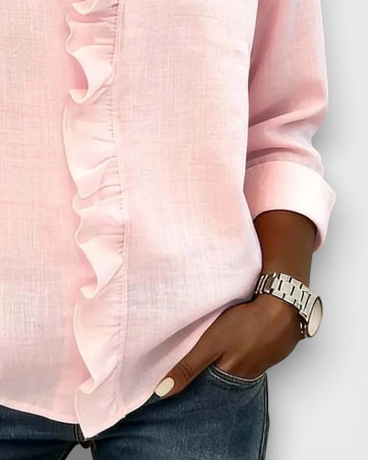 Inés™ | Blusa con volantes y escote en V