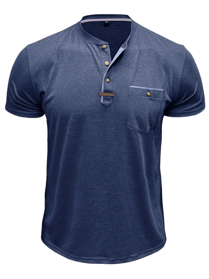 AnaJosé™ — Camiseta elegante de cuello redondo con bolsillo
