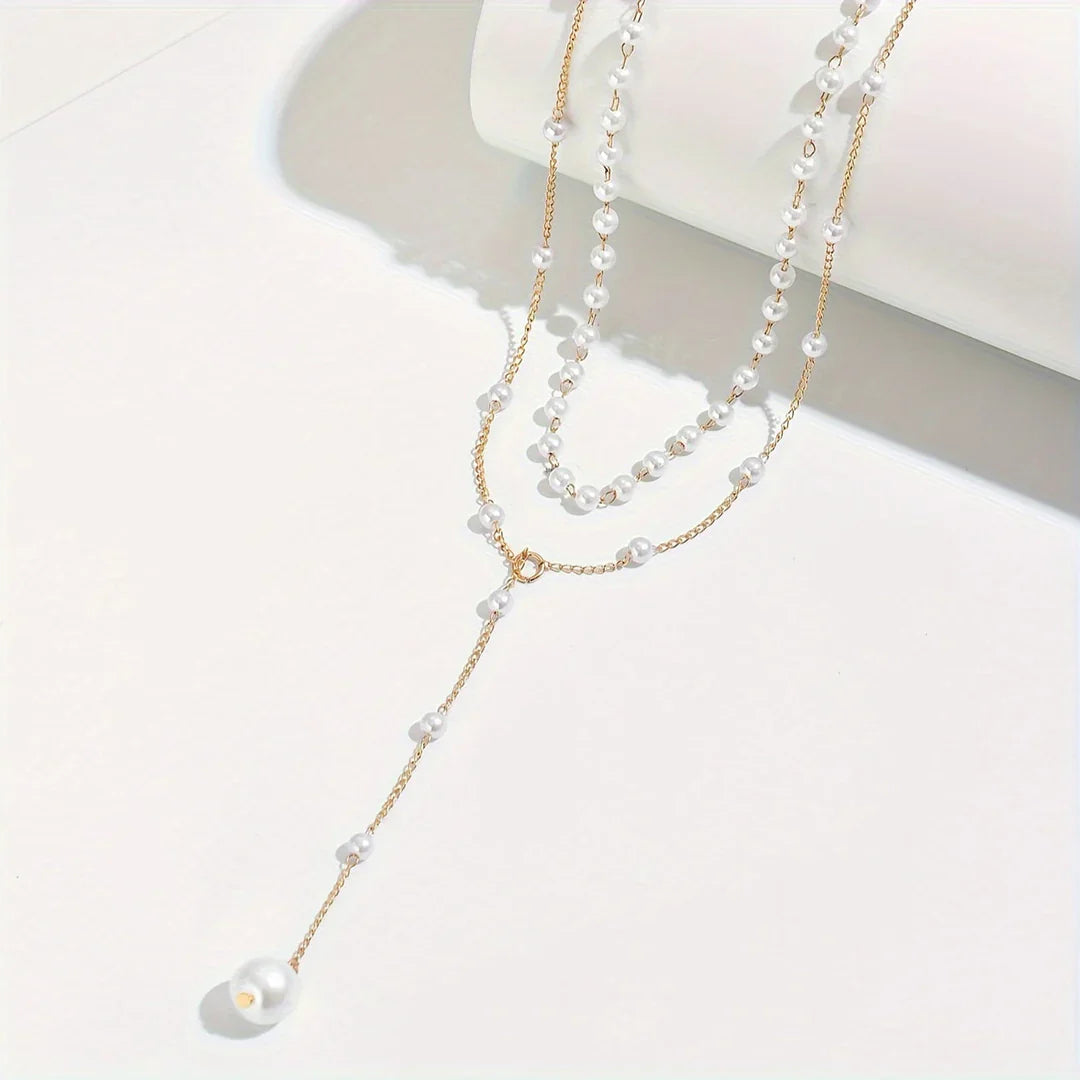 Mylah - Collar con perlas en capas