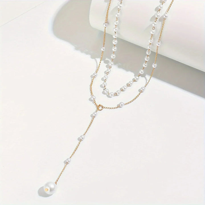 Mylah - Collar con perlas en capas