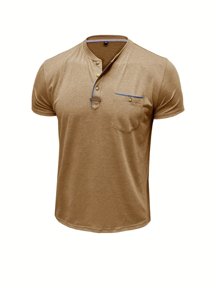 AnaJosé™ — Camiseta elegante de cuello redondo con bolsillo