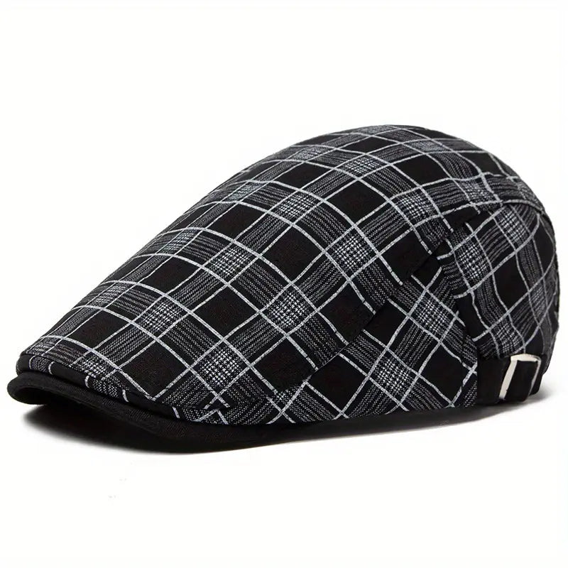 Zared - Gorra vintage a cuadros ajustable