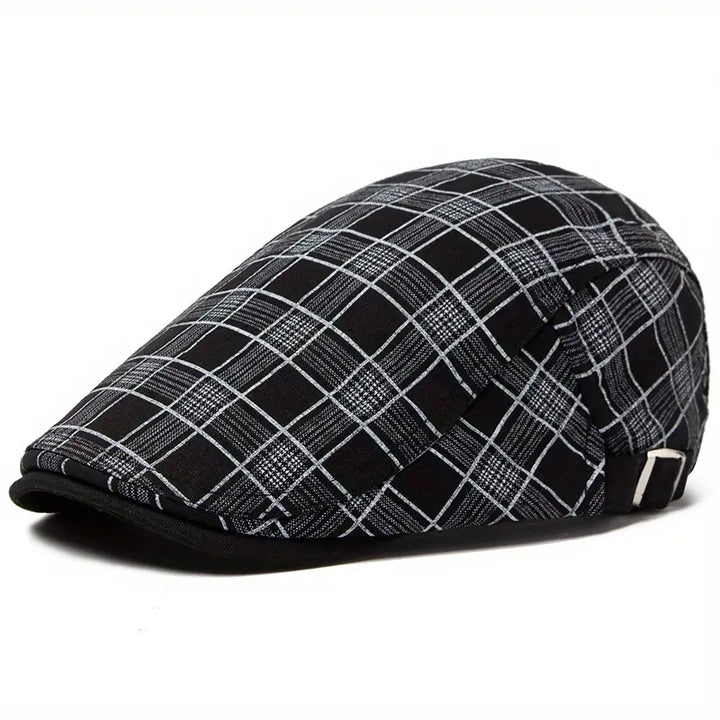 Zared - Gorra vintage a cuadros ajustable