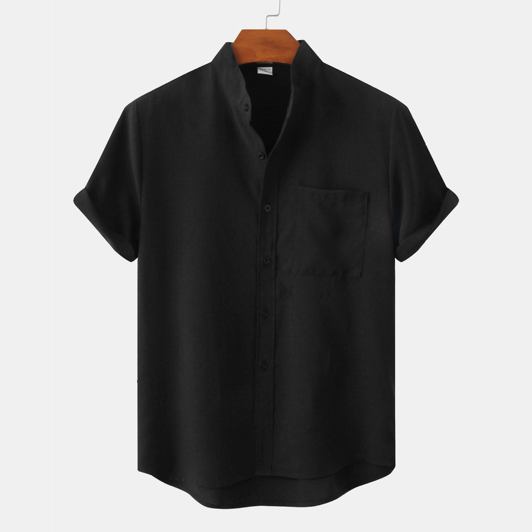 AnaJosé™ — Camisa lisa de algodón con botones