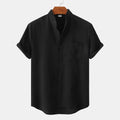 AnaJosé™ — Camisa lisa de algodón con botones