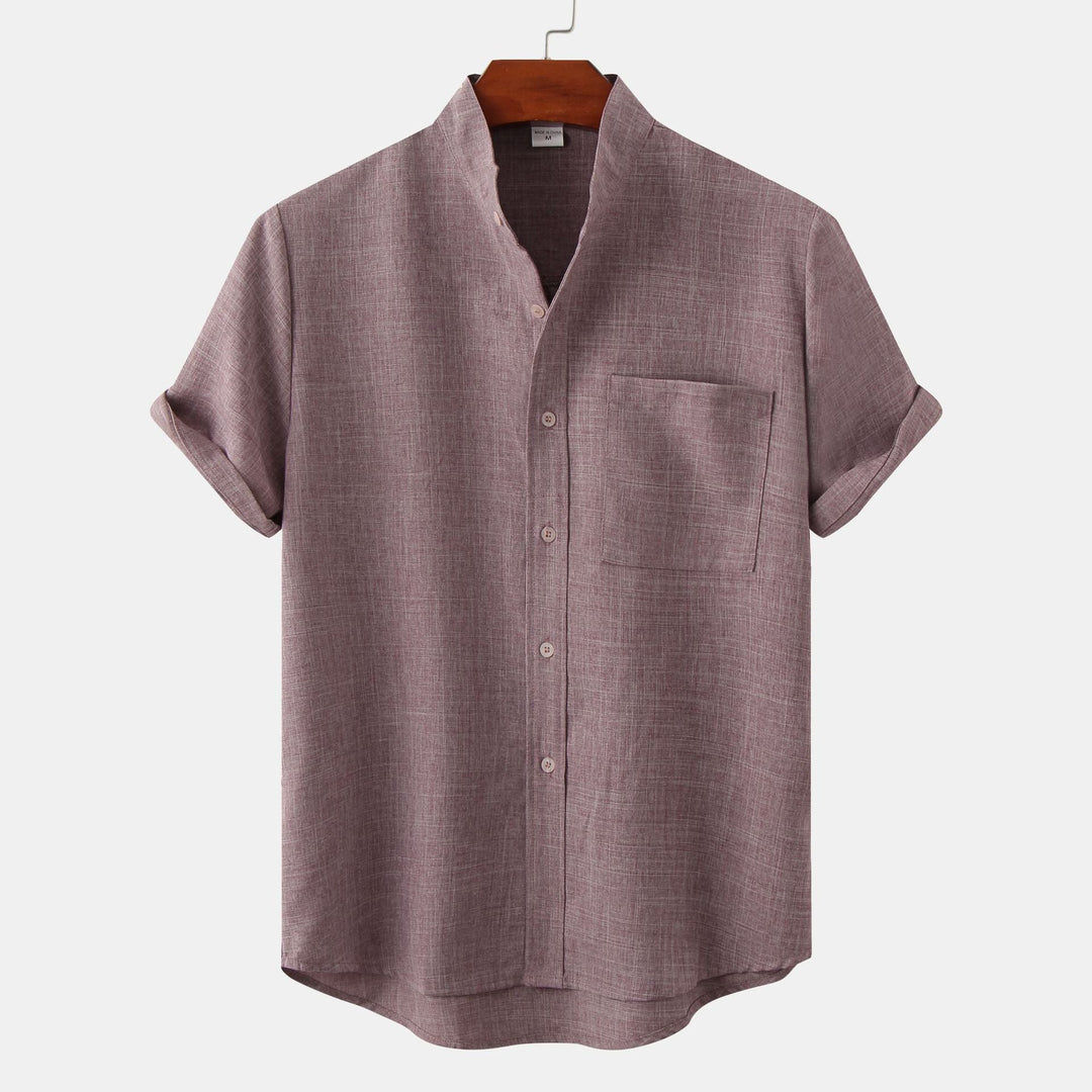AnaJosé™ — Camisa lisa de algodón con botones