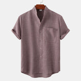 AnaJosé™ — Camisa lisa de algodón con botones