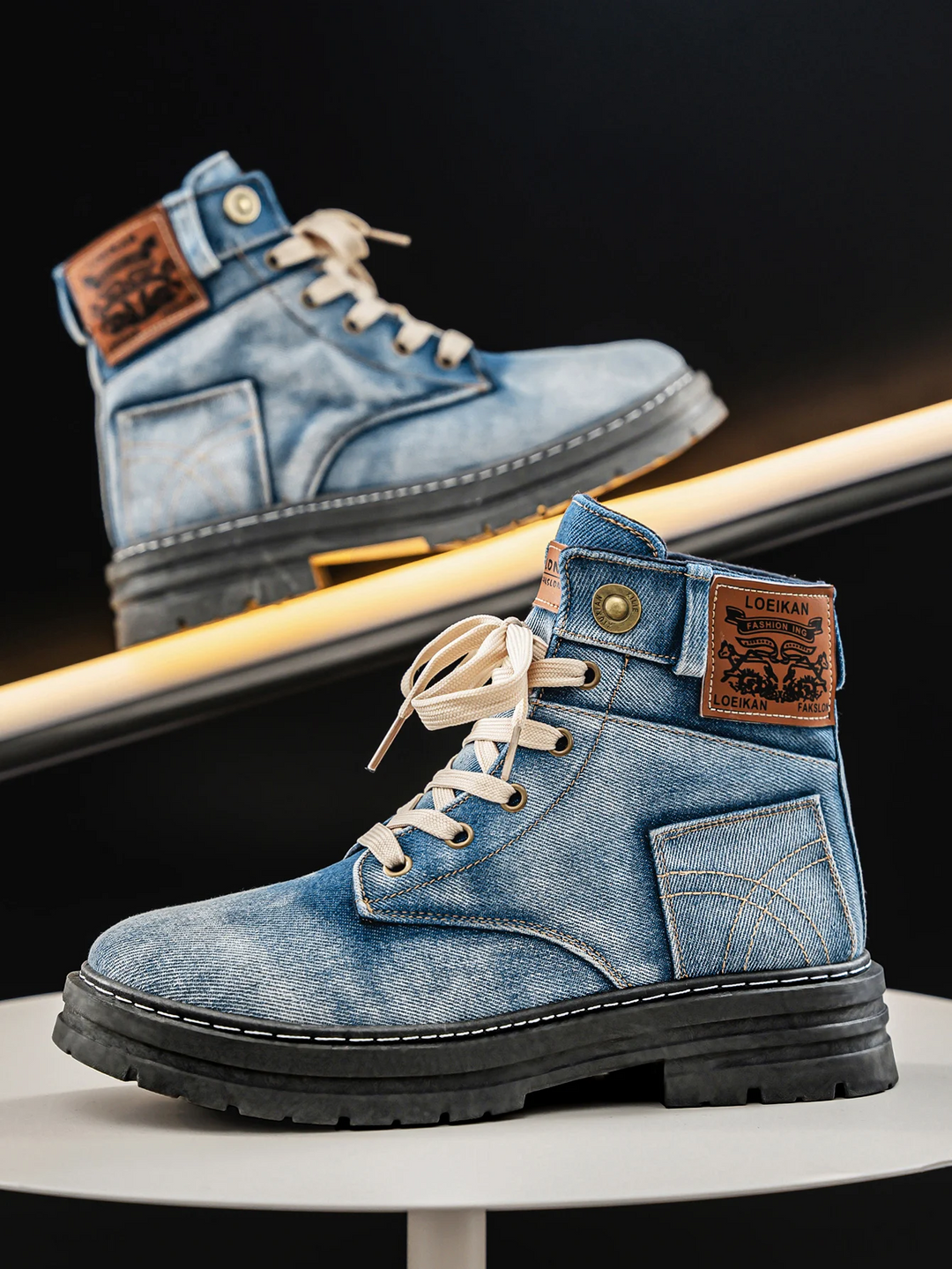 Aroa™ | Botines vaqueros con cordones