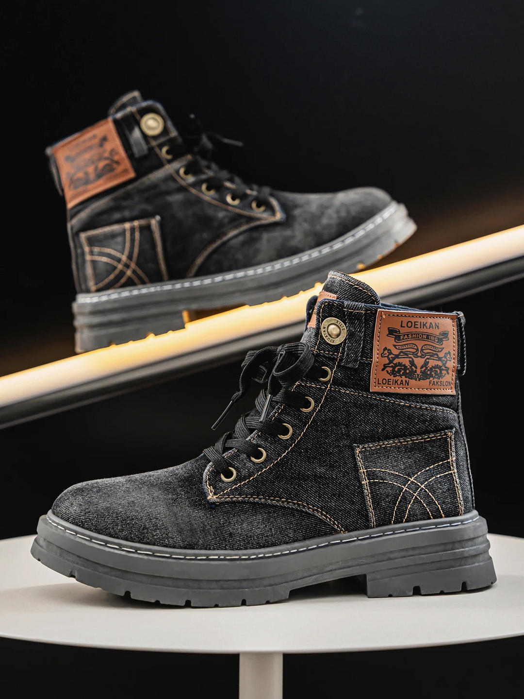 Aroa™ | Botines vaqueros con cordones