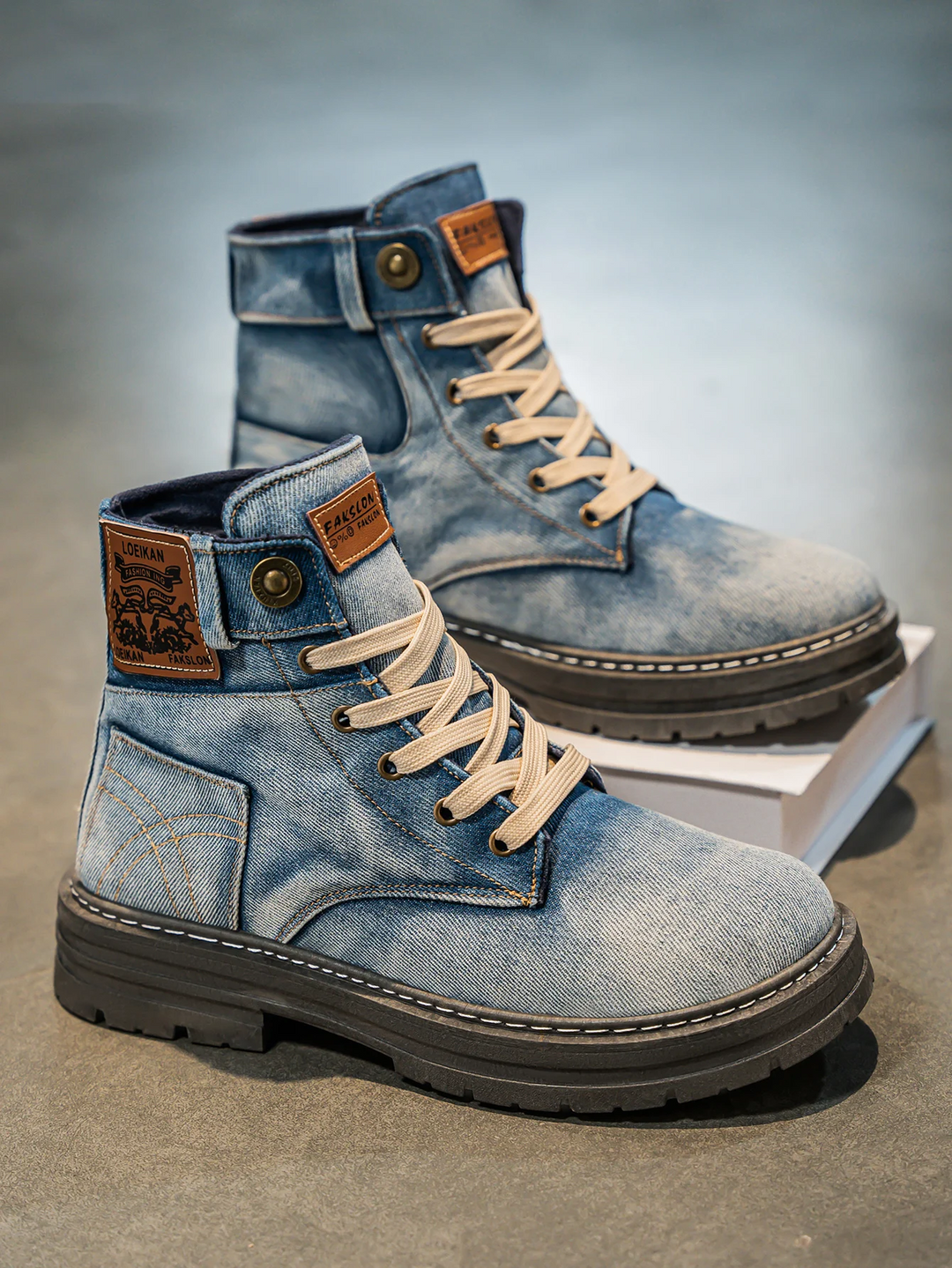 Aroa™ | Botines vaqueros con cordones