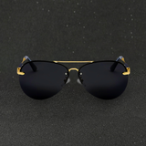 Gafas de Sol Aviador Polarizadas Negras para Hombres