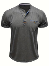 AnaJosé™ — Camiseta elegante de cuello redondo con bolsillo