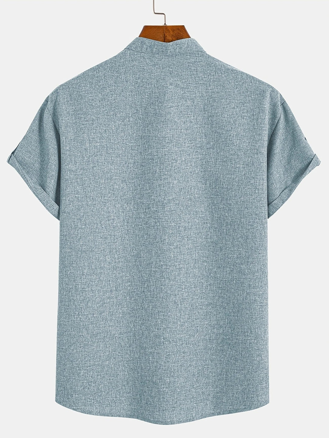 Elliott – Camisa Elegante de Manga Corta con Cuello Alto