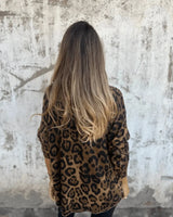 Elvira - Blusa casual con estampado de leopardo