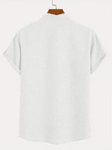 Elliott – Camisa Elegante de Manga Corta con Cuello Alto