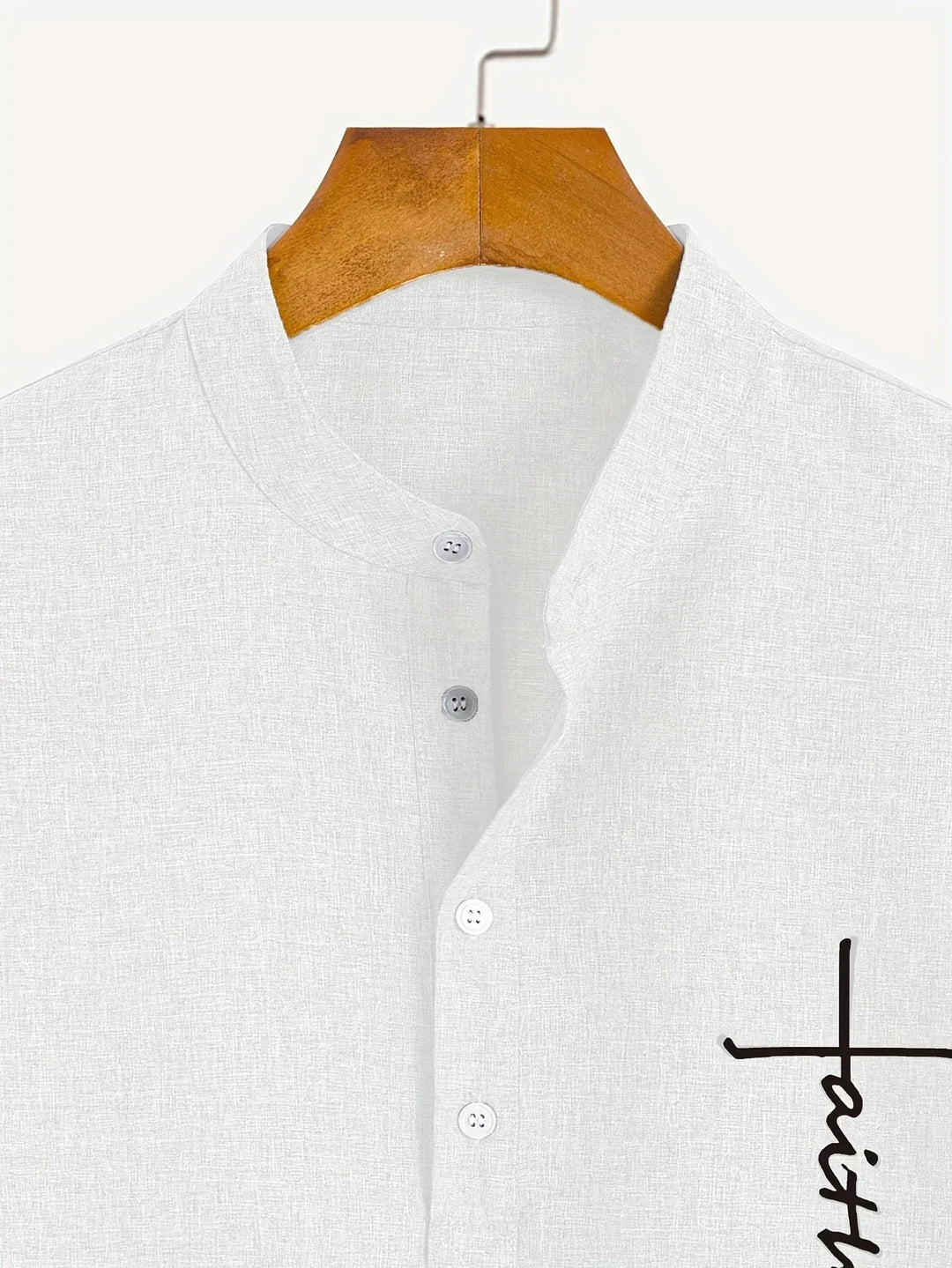 Elliott – Camisa Elegante de Manga Corta con Cuello Alto