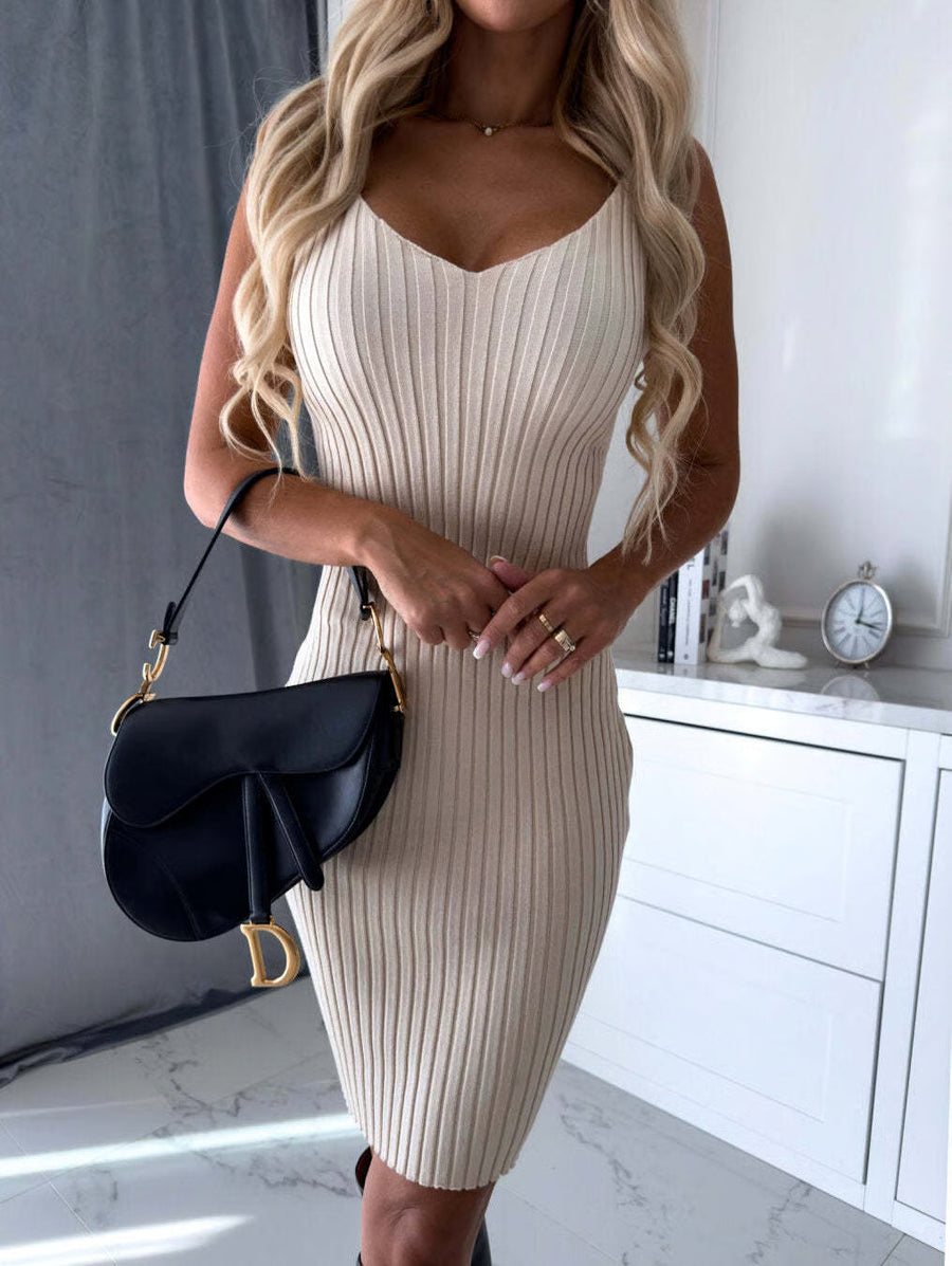 Ema - Conjunto de jersey de punto y vestido camisero