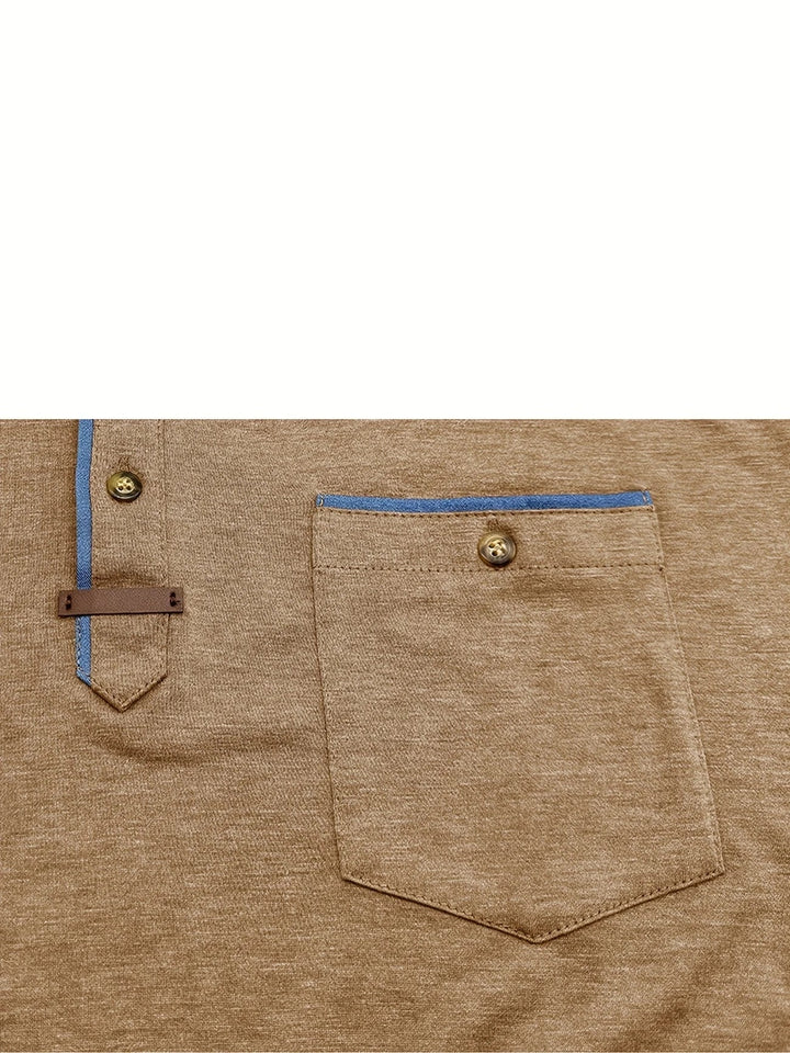 AnaJosé™ — Camiseta elegante de cuello redondo con bolsillo