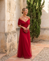 Ana&José™ | Vestido maxi elegante para fiesta con escote en corazón
