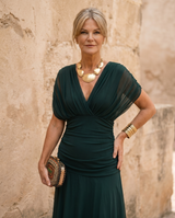 Ana&José™ | Vestido maxi elegante para fiesta con escote en corazón