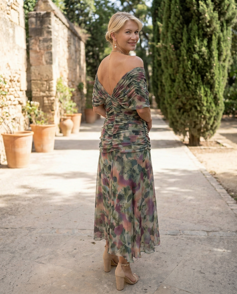 Ana&José™ | Vestido maxi elegante para fiesta con escote en corazón