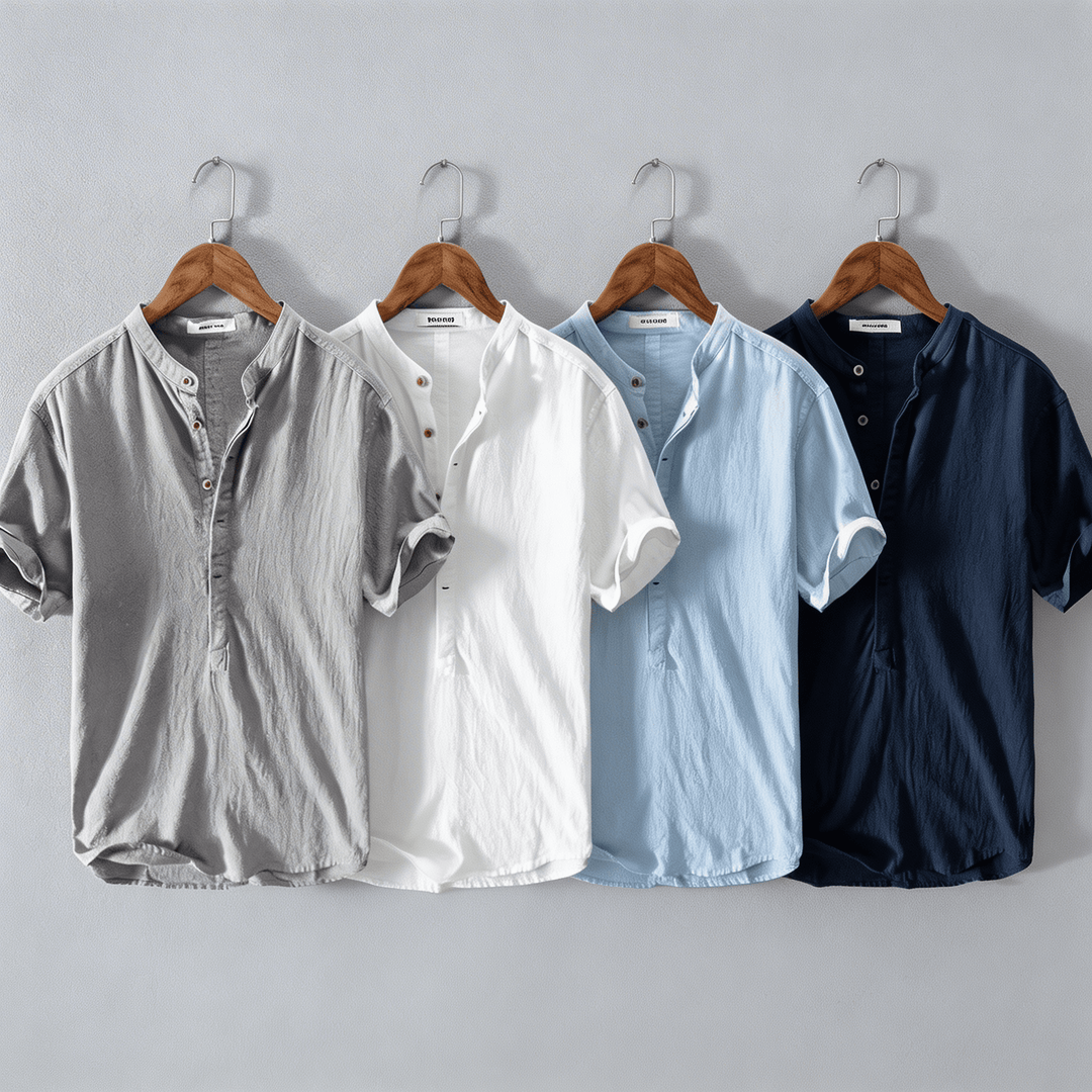 LAURENT MONACO | CAMISA DE CUELLO MAO PARA HOMBRES
