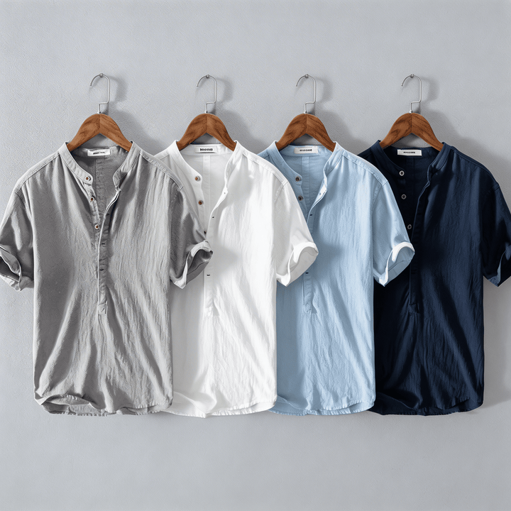 LAURENT MONACO | CAMISA DE CUELLO MAO PARA HOMBRES