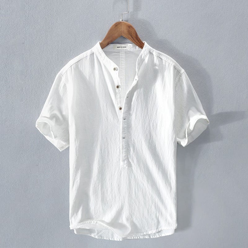 LAURENT MONACO | CAMISA DE CUELLO MAO PARA HOMBRES