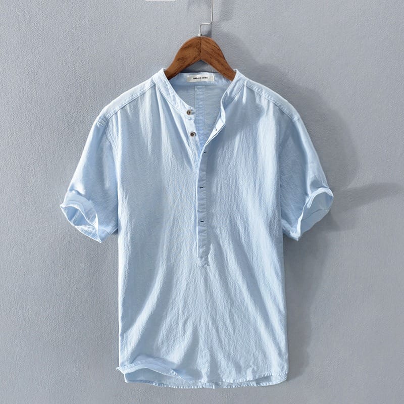 LAURENT MONACO | CAMISA DE CUELLO MAO PARA HOMBRES