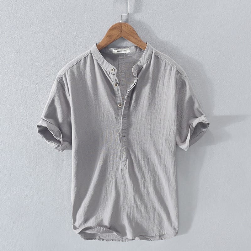 LAURENT MONACO | CAMISA DE CUELLO MAO PARA HOMBRES