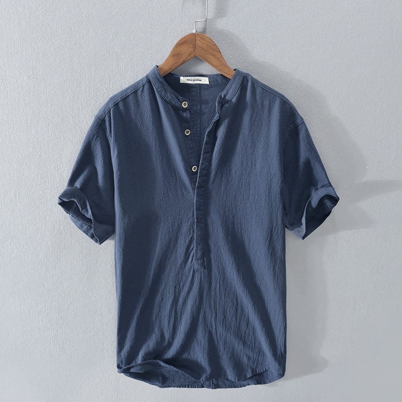 LAURENT MONACO | CAMISA DE CUELLO MAO PARA HOMBRES