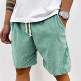 Pantalones cortos hombre pana casual tiro medio relajado - Eland