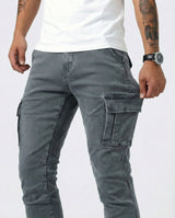 Pantalón Cargo Marino Elástico