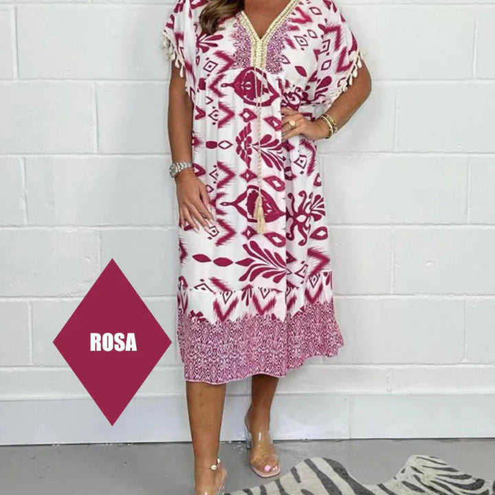 Celia™ Vestido Corto de Punto con Flecos