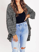 Eva - Sobrecamisa de cuadros estilo relajado
