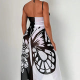 Maia™ | Vestido pareo con estampado de mariposas